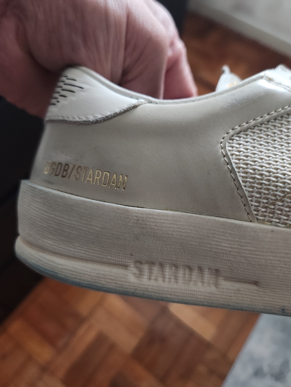 Golden Goose Stardan Size 37  White Sneakers with Black - Picture 2 of 10